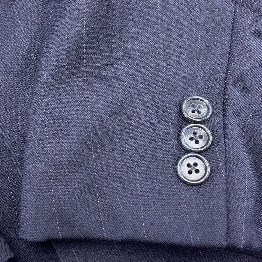 Coreliani Blazer Men 44 Blue Pinstripe Super 120s Merino Wool Classic Jacket - Picture 4 of 16